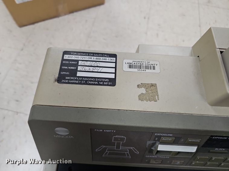 image for item MD9979 (3) Minolta DR1600 16mm planetary microfilm cameras