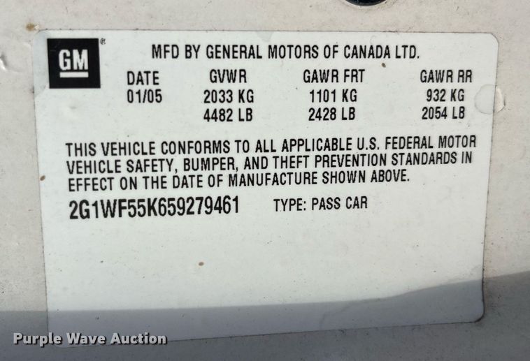 image for item MG9433 2005 Chevrolet Impala