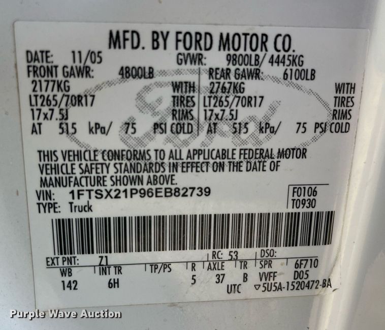 image for item MG9435 2006 Ford F250 Super Duty XLT  SuperCab pickup truck