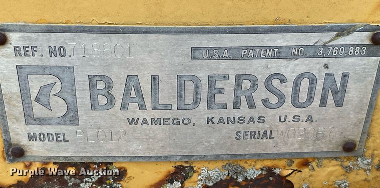 image for item MG9442 Balderson BL012  mid-mount scarifier