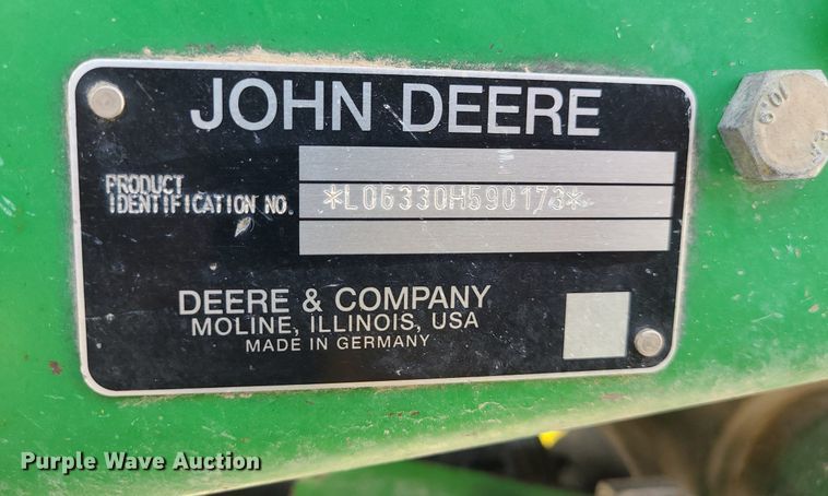 image for item MG9590 2008 John deere 6330 MFWD tractor
