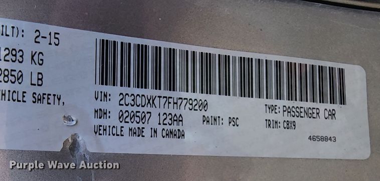 image for item MG9719 2015 Dodge Charger Police