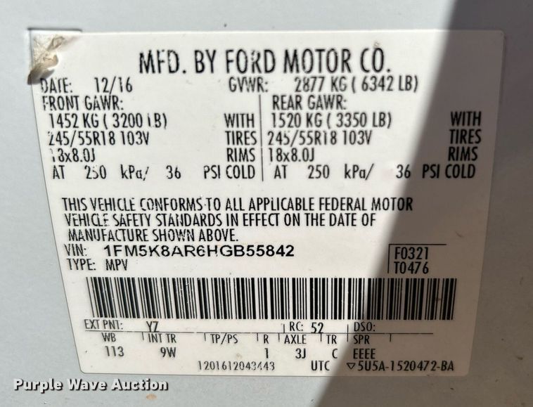 image for item MG9979 2017 Ford Explorer Police Interceptor  SUV