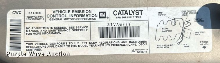 image for item MG9980 2002 Buick Century Custom