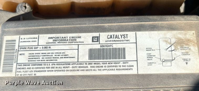 image for item MG9983 2002 Chevrolet Silverado 2500HD  pickup truck