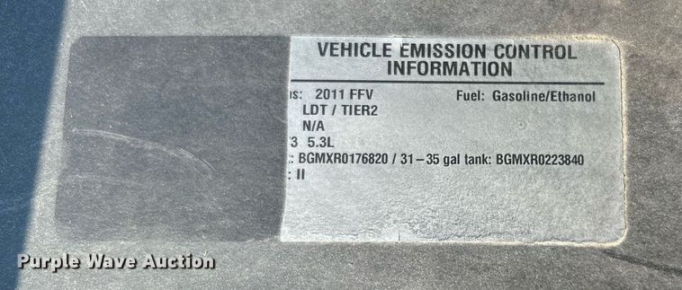 image for item MG9993 2011 Chevrolet Tahoe Police  SUV