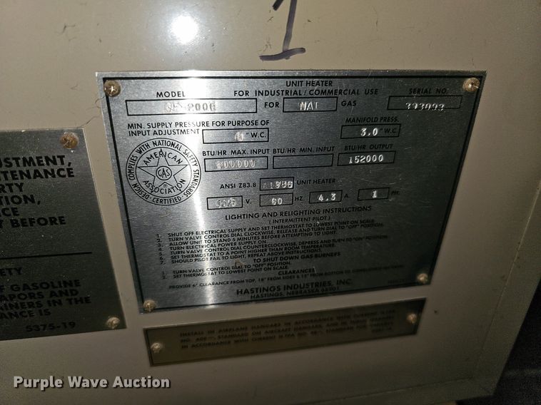 image for item MH9301 (3) Hastings furnaces