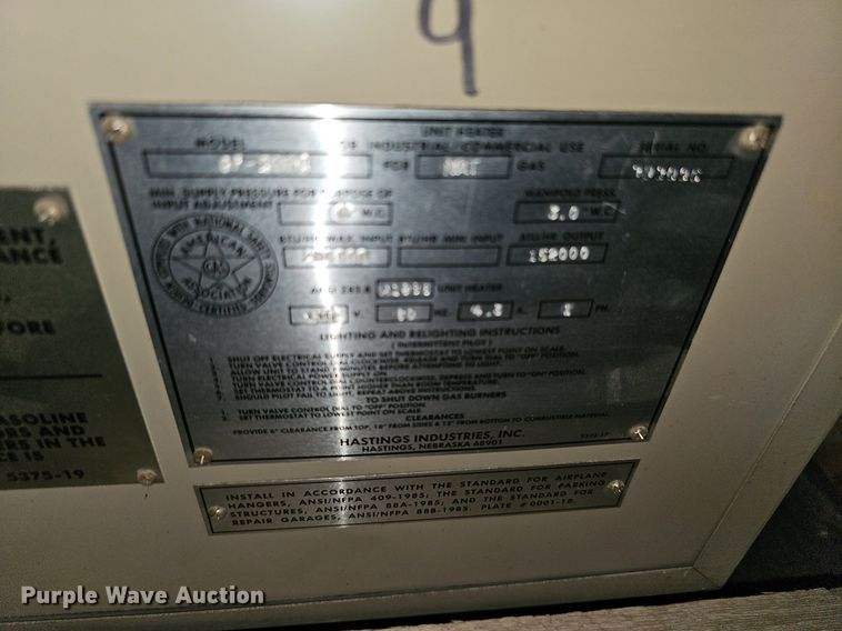 image for item MH9301 (3) Hastings furnaces