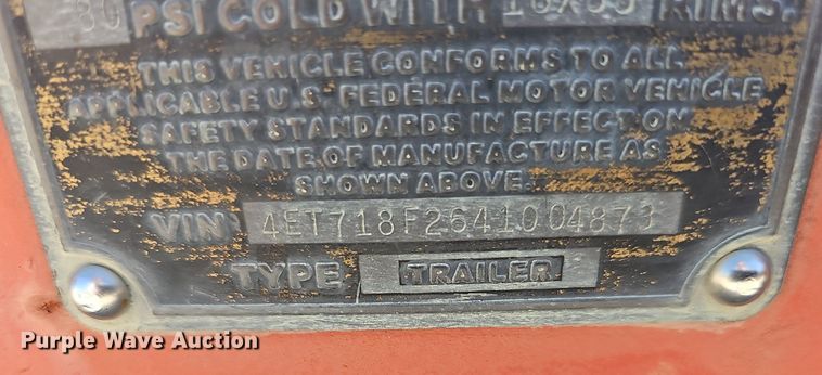 image for item MP9326 2004 Eagle  utility trailer