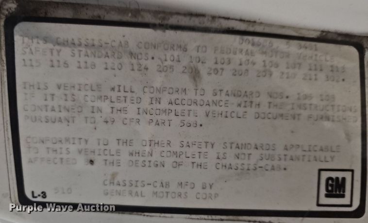 image for item MP9393 1986 Chevrolet C70  fuel truck