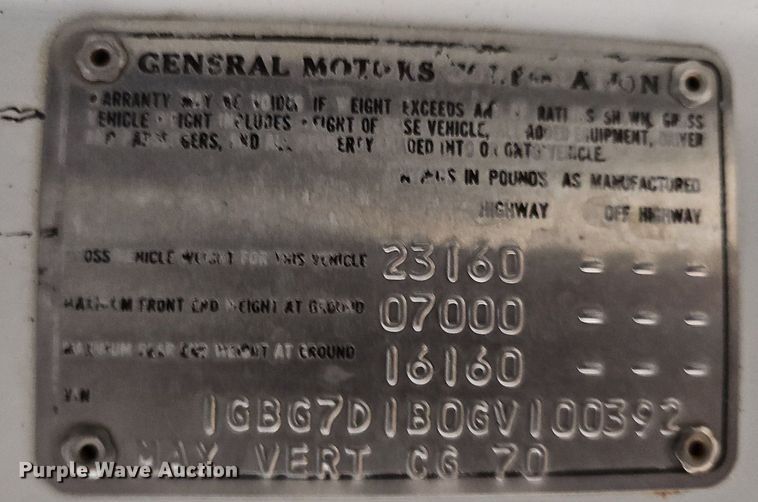 image for item MP9393 1986 Chevrolet C70  fuel truck