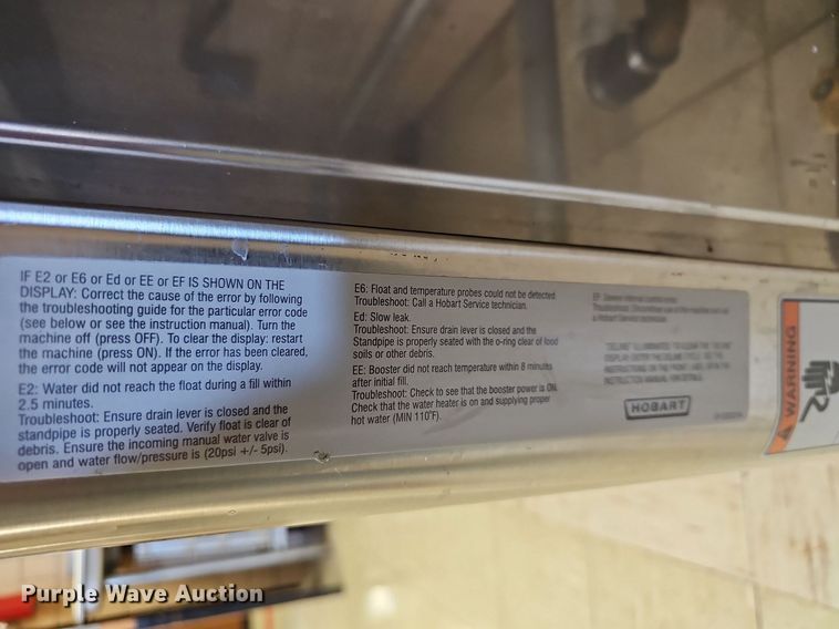 image for item MP9429 Hobart  dishwasher