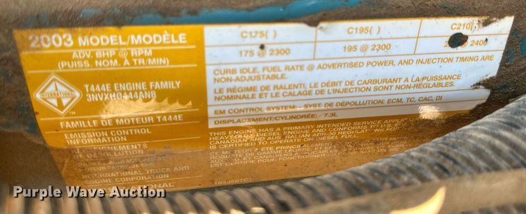 image for item MR9113 2004 International  school bus