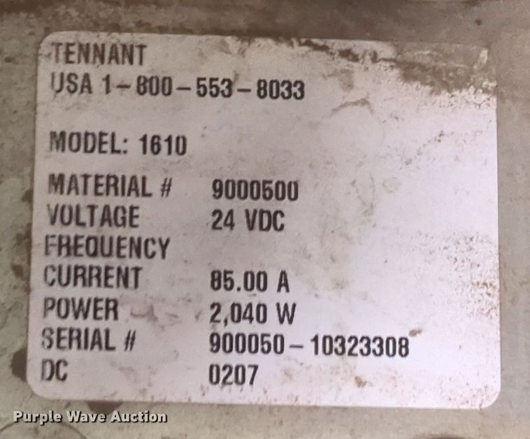 image for item MY9924 Tennant 1610  carpet extractor