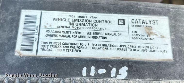 image for item NA9112 2008 Chevrolet Silverado 1500  pickup truck