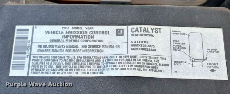 image for item NA9113 2006 Chevrolet Silverado 1500  pickup truck