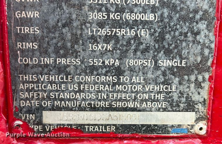 image for item NA9120 2003 Garrett Container Systems  generator