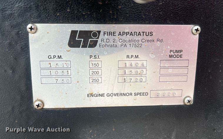 image for item NA9121 1985 Mack CF686FC  pumper fire truck