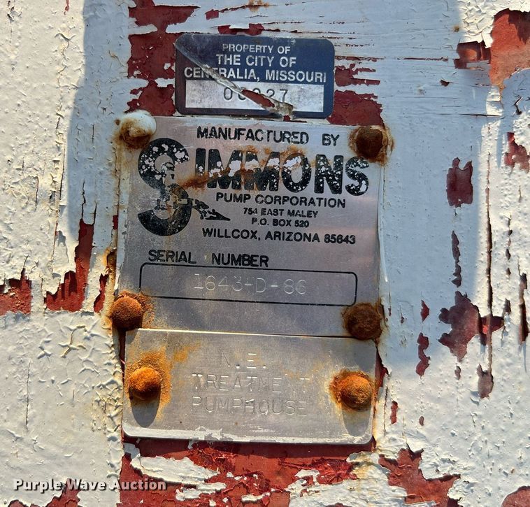 image for item NA9131 (4) simmons irrigation pumps