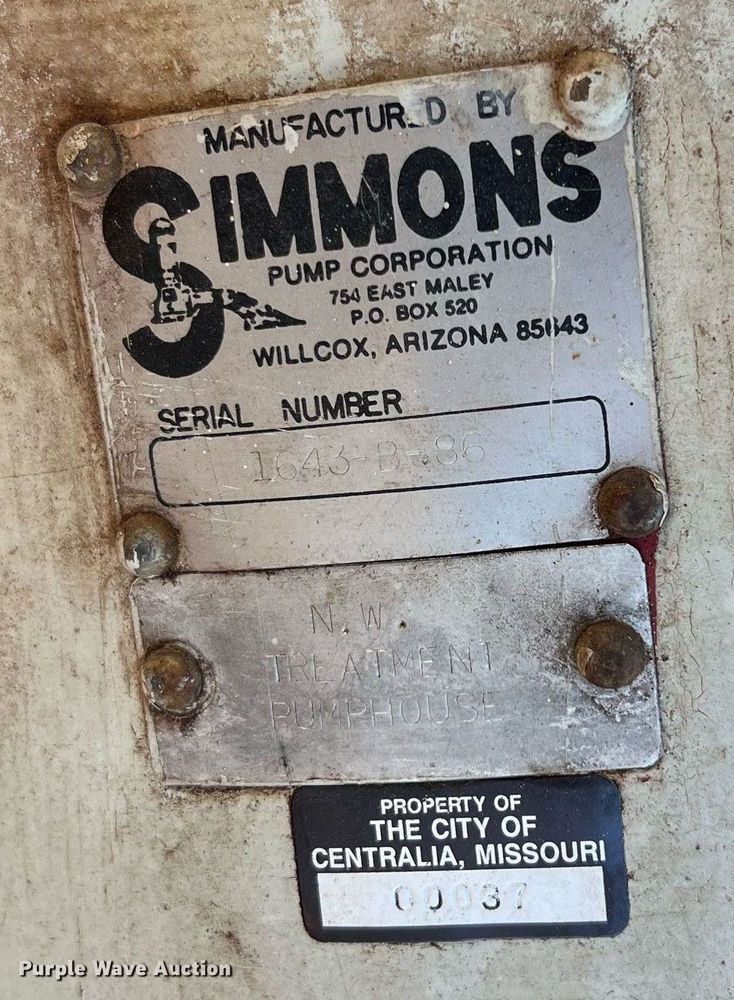 image for item NA9131 (4) simmons irrigation pumps