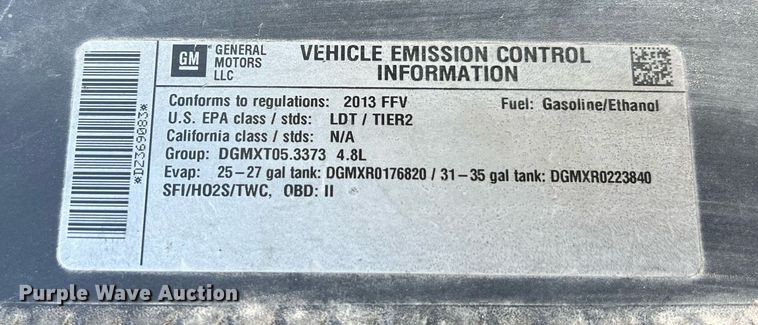 image for item NA9158 2013 Chevrolet Silverado 1500 Ext. Cab pickup truck