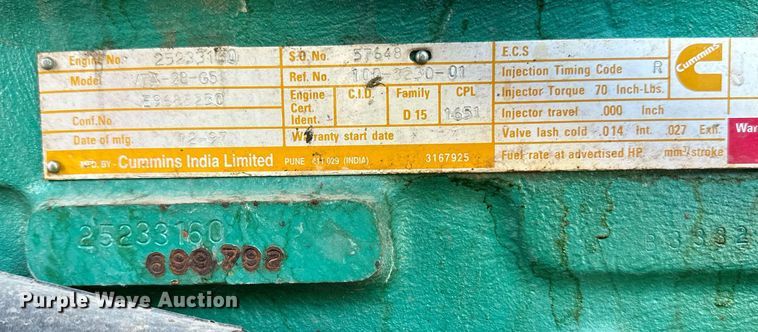 image for item NF9087 Onan 600DFGB  generator