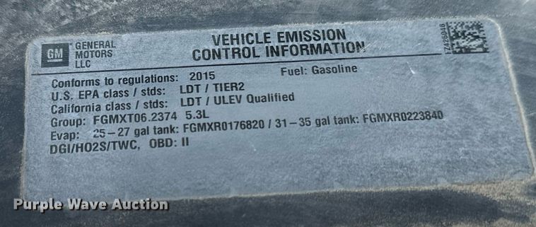 image for item NF9096 2015 Chevrolet Silverado 1500  Double Cab pickup truck