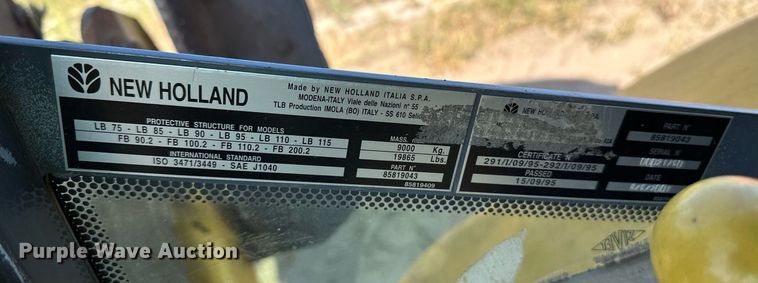 image for item NF9142 2001 New Holland LB90  backhoe