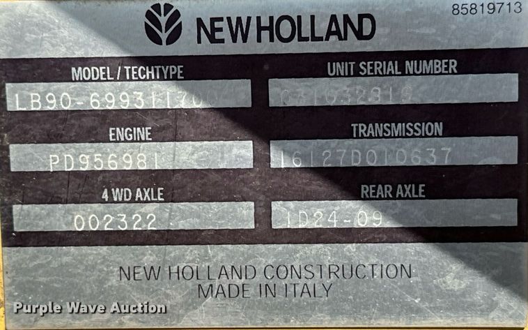 image for item NF9142 2001 New Holland LB90  backhoe