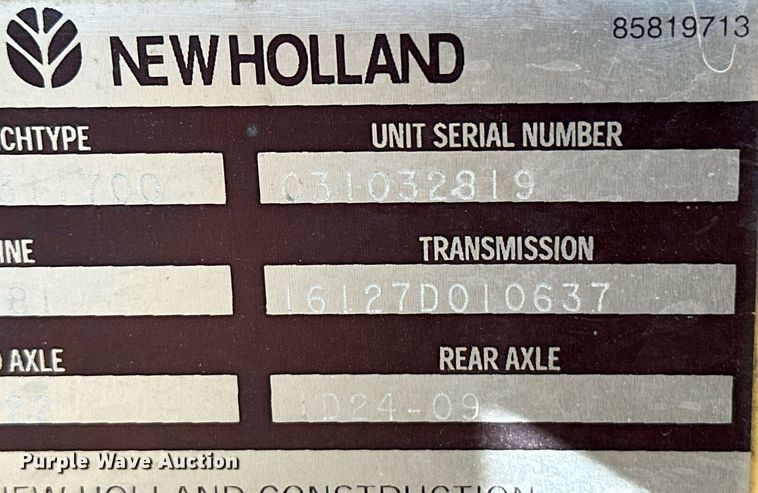 image for item NF9142 2001 New Holland LB90  backhoe