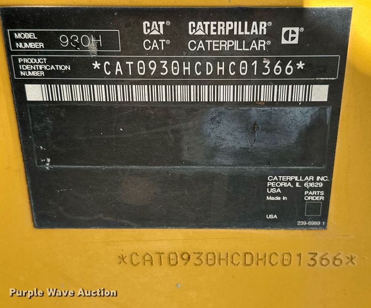 image for item NF9154 2009 Caterpillar 930H  wheel loader