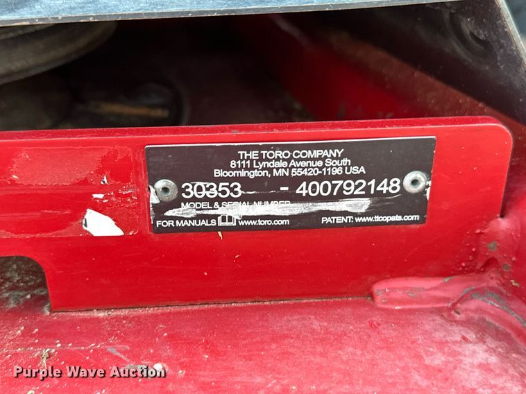 image for item NF9194 2017 Toro Ground Master 360 31200  lawn mower