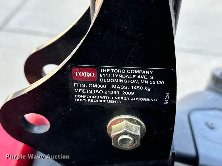 image for item NF9194 2017 Toro Ground Master 360 31200  lawn mower