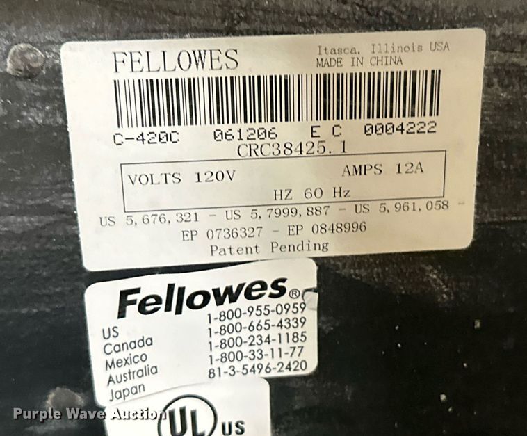 image for item NF9207 Fellowes Powershred C-420C paper shredder