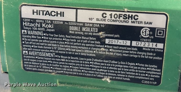 image for item NF9210 Delta C10FSHC  10" miter saw