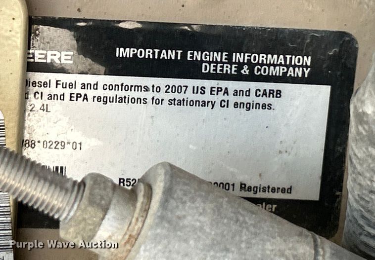 image for item NL9559 2007 Ingersoll Rand P185WJD  air compressor