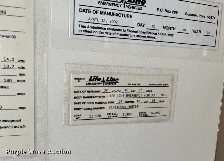 image for item NL9569 2014 Chevrolet Express 4500  ambulance