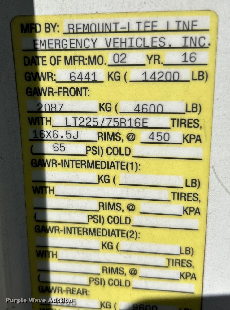 image for item NL9569 2014 Chevrolet Express 4500  ambulance