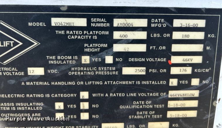 image for item NL9570 2000 Ford F750 XL Super Duty  bucket truck