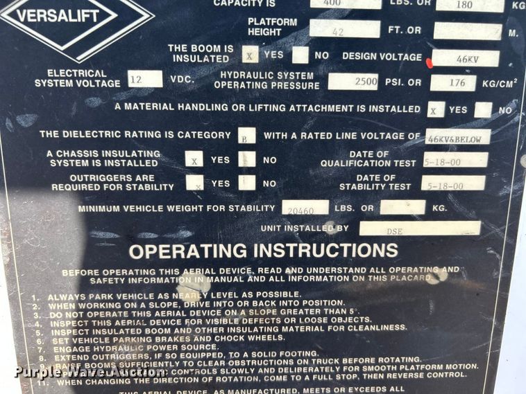 image for item NL9570 2000 Ford F750 XL Super Duty  bucket truck