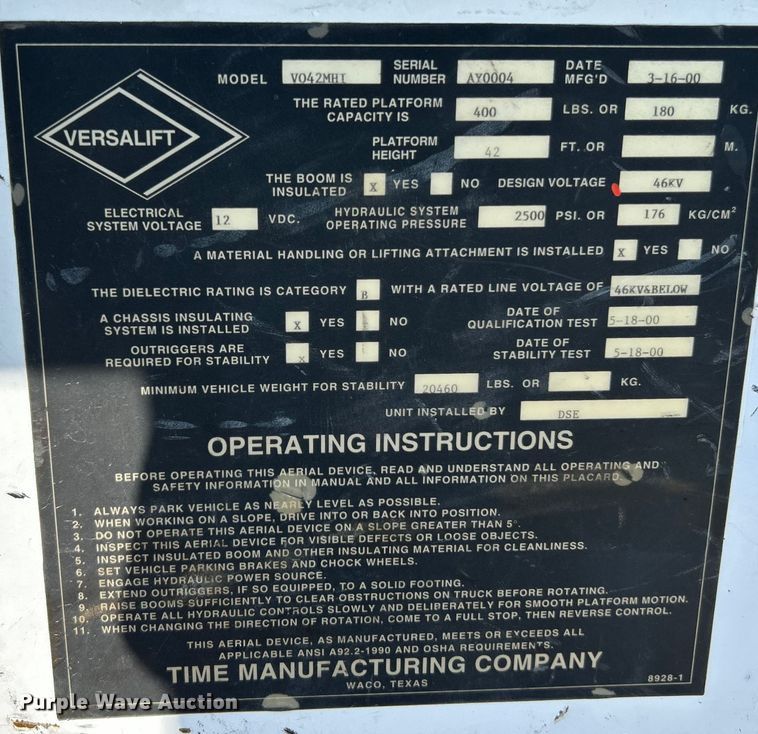 image for item NL9570 2000 Ford F750 XL Super Duty  bucket truck