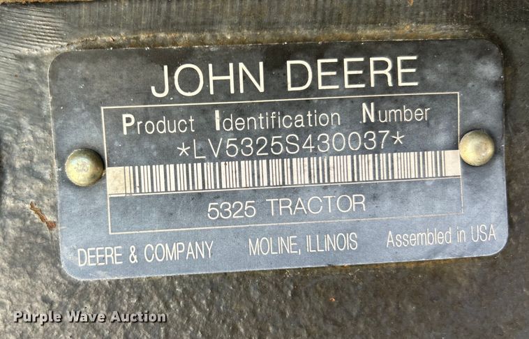image for item NL9576 2008 John Deere 5325  tractor