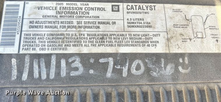 image for item NL9577 2005 Chevrolet Silverado 1500  pickup truck