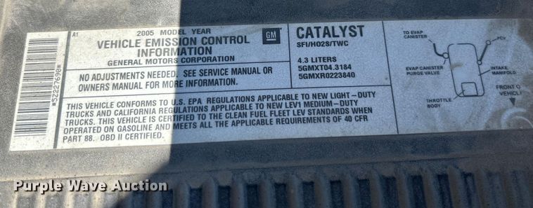 image for item NL9581 2005 Chevrolet Silverado 1500  pickup truck