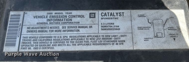 image for item NL9583 2005 Chevrolet Silverado 1500  pickup truck