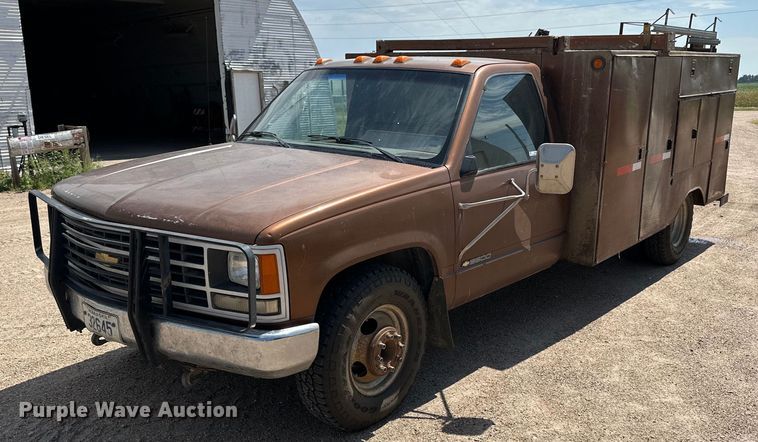 image for item NP9453 1990  Chevrolet C3500  utility bed pickup truck