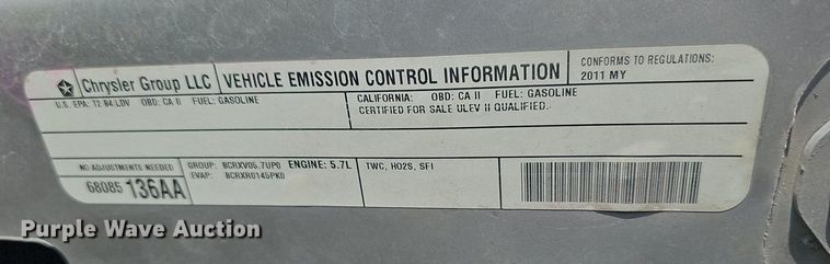 image for item NT9962 2011 Dodge Charger Police