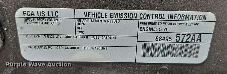 image for item NT9963 2021 Dodge Charger Police