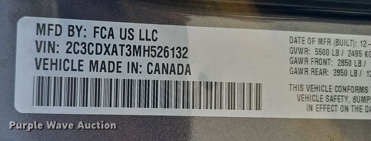 image for item NT9963 2021 Dodge Charger Police