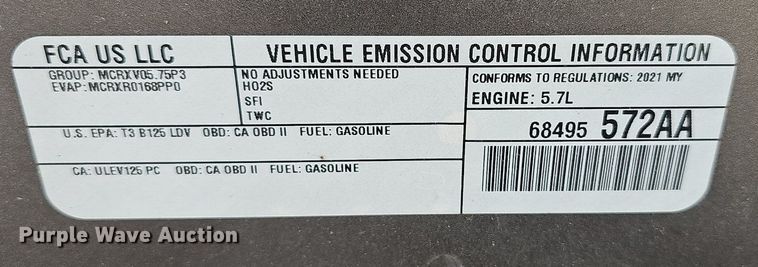 image for item NT9964 2021 Dodge Charger Police